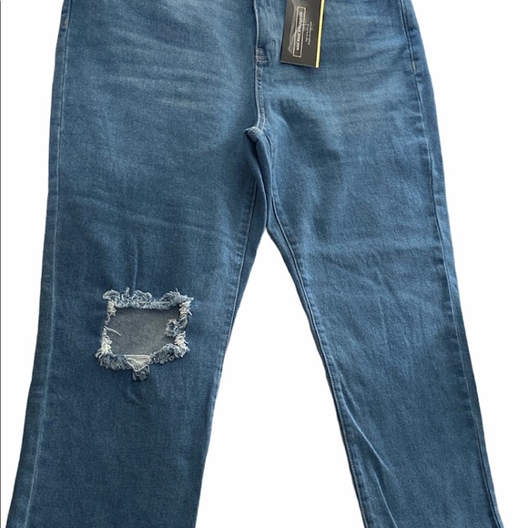 Refuge distressed high waist straight leg jeans,12 - Picture 4 of 13